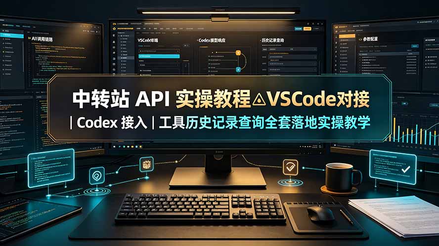 中转站 API 实操教程△VSCode 对接|Codex 接入|工具历史记录查询全套落地实操教学-摇钱树