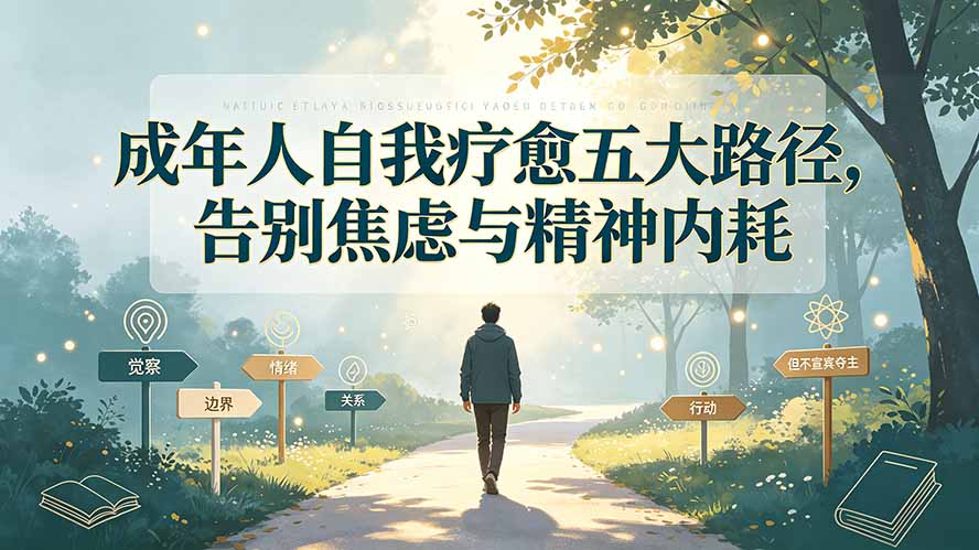 付费文章:成年人自我疗愈五大路径,告别焦虑与精神内耗-摇钱树