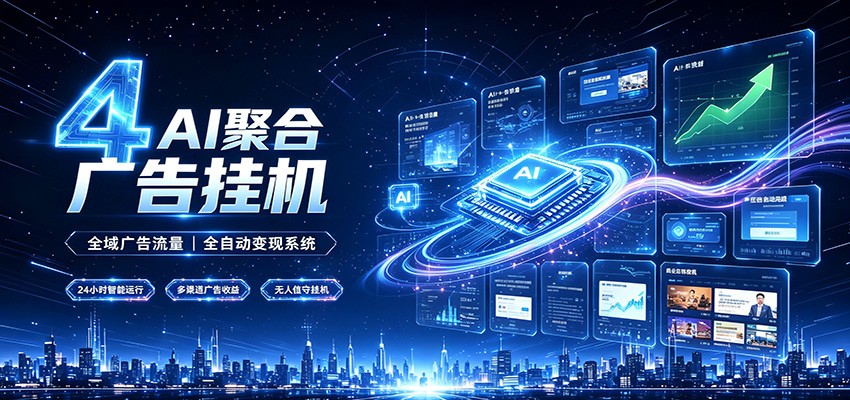 全域广告流量聚合，AI无人挂机稳赚佣金，打造长期稳定被动收入副业-超级个体网赚