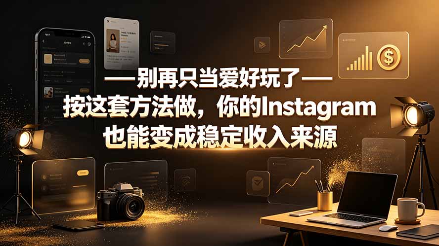 别再只当爱好玩了——按这套方法做，你的Instagram也能变成稳定收入来源-摇钱树