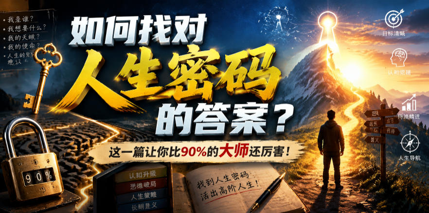付费文章：如何找对人生密码的答案？这一篇让你比90%的大师还厉害！-摇钱树