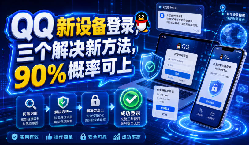 QQ新设备登录,三个解决新方法,90%概率可上-摇钱树
