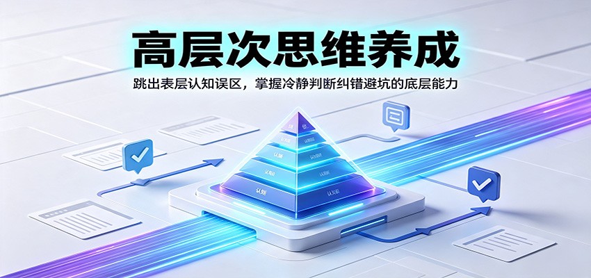 高层次思维养成：跳出表层认知误区，掌握冷静判断纠错避坑的底层能力-财迷疯