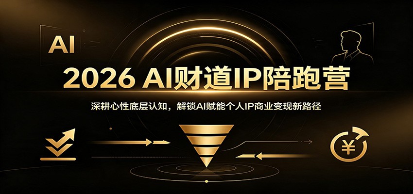 2026 AI财道IP陪跑营：深耕心性底层认知，解锁AI赋能个人IP商业变现新路径-摇钱树