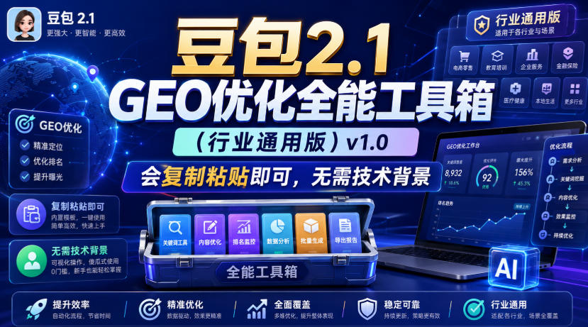 豆包2.1 GEO优化全能工具箱(行业通用版)v1.0,会复制粘贴即可,无需技术背景-摇钱树