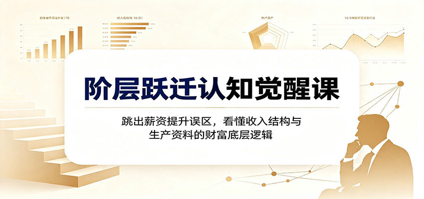 阶层跃迁认知觉醒课:跳出薪资提升误区,看懂收入结构与生产资料的财富底层逻辑-摇钱树