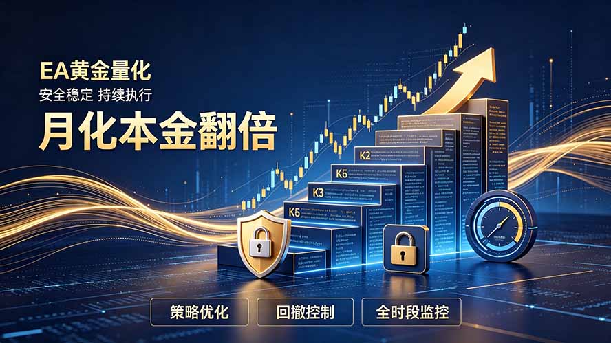 全新EA量化打法，月化本金翻倍的全新策略，安全稳定持续输出-摇钱树