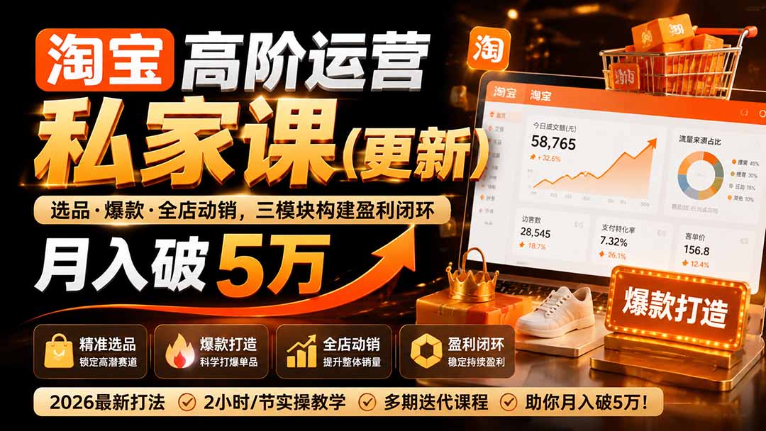 淘宝高阶运营私家课(更新26年-摇钱树