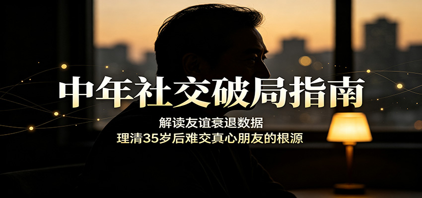 中年社交破局指南：解读友谊衰退数据，理清35岁后难交真心朋友的根源-摇钱树