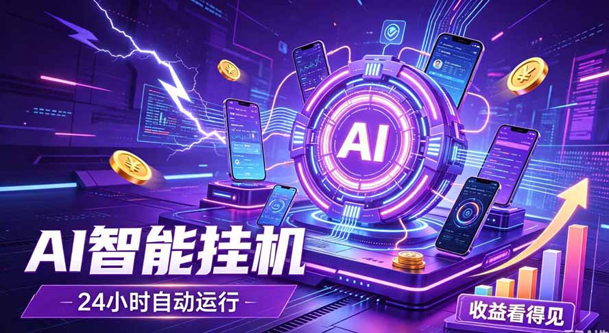 AI智能广告挂机,躺赚新模式 设备托管运行,解放双手持续变现-摇钱树