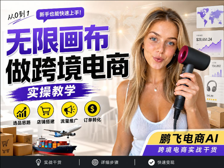 【跨境电商必备】AI无线画布制作商品宣传视频，四步搞定，无线画布工作流，操作简单好上手-摇钱树