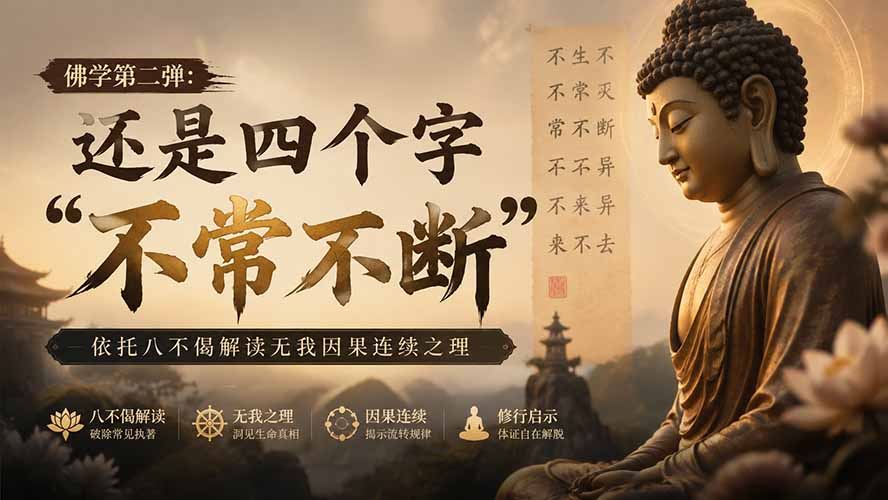 付费文章:佛学第二弹:还是四个字“不常不断”依托八不偈解读无我因果连续之理-摇钱树
