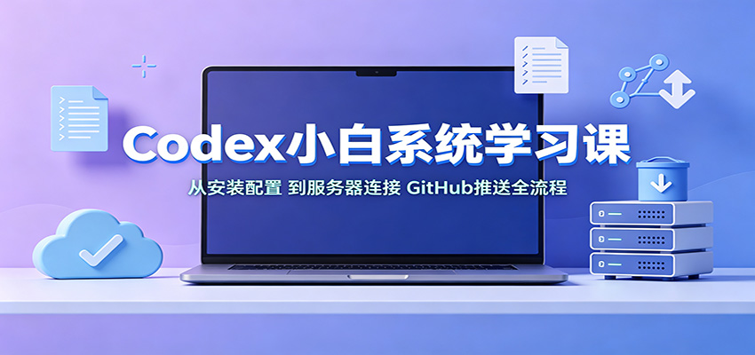 Codex小白系统学习课:小从安装配置,到服务器连接、GitHub推送全流程-摇钱树