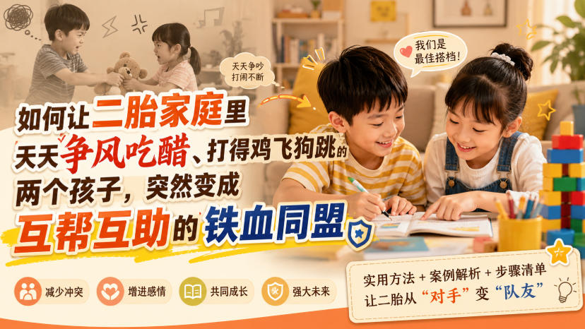 付费文章:如何让二胎家庭里天天争风吃醋、打得鸡飞狗跳的两个孩子,突然变成互帮互助的铁血同盟?-摇钱树