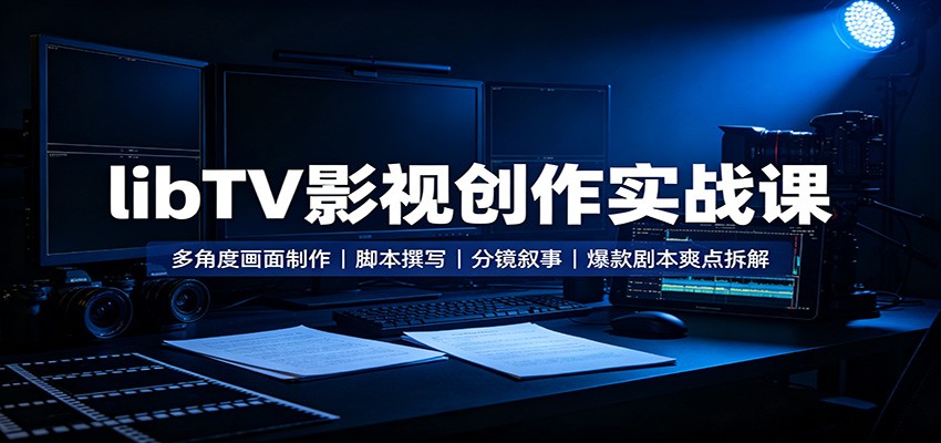 libTV影视创作实战课:多角度画面制作,脚本撰写,分镜叙事,爆款剧本爽点拆解-好学创业资源