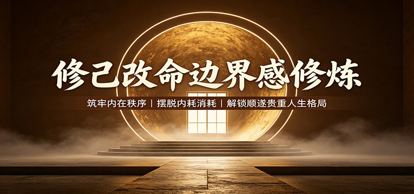 修己改命边界感修炼:筑牢内在秩序,摆脱内耗消耗,解锁顺遂贵重人生格局-摇钱树