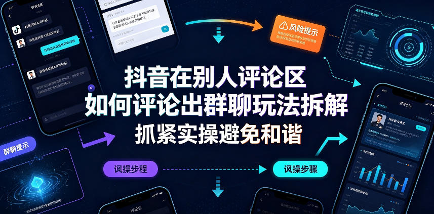 抖音在别人评论区如何评论出群聊玩法拆解，抓紧实操避免和谐-摇钱树
