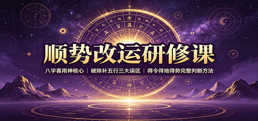 顺势改运研修课:八字喜用神核心,破除补五行三大误区,得令得地得势完整判断方法-摇钱树