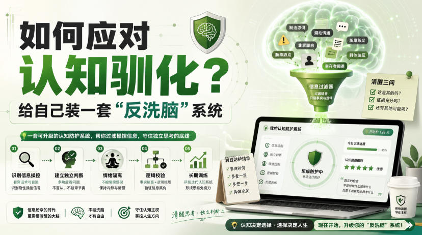 付费文章：如何应对认知驯化？给自己装一套“反洗脑”系统-好学创业资源