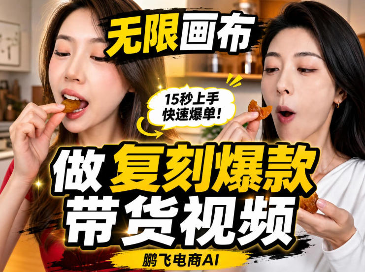 无限画布实操教程，搭一个炸裂级黑科技工作流——一键复刻爆款带货视频-摇钱树