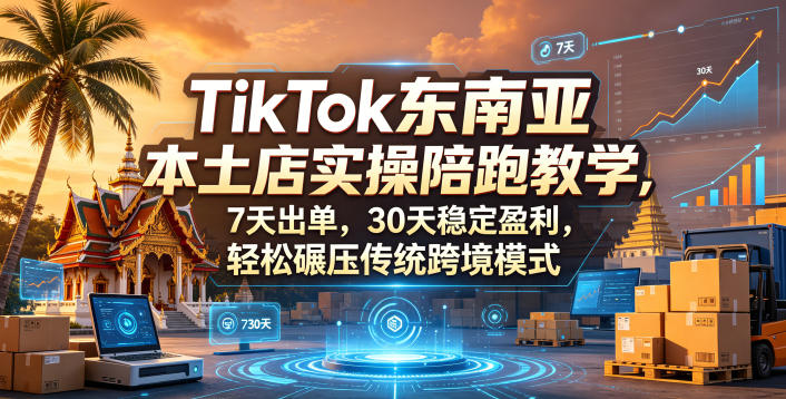 TikTok东南亚本土店实操陪跑教学，7天出单，30天稳定盈利，轻松碾压传统跨境模式(更新0819)-摇钱树
