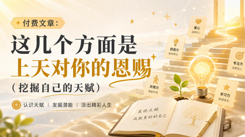 付费文章：这几个方面是上天对你的恩赐(挖掘自己的天赋)-摇钱树