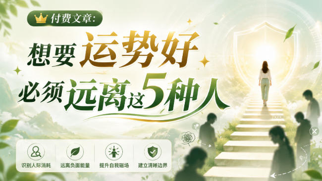 付费文章：想要运势好，必须远离这5种人-好学创业资源