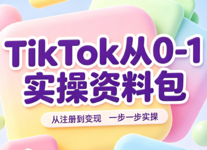 TikTok从0-1实操资料包:养号SOP+爆款公式+投流手册-摇钱树