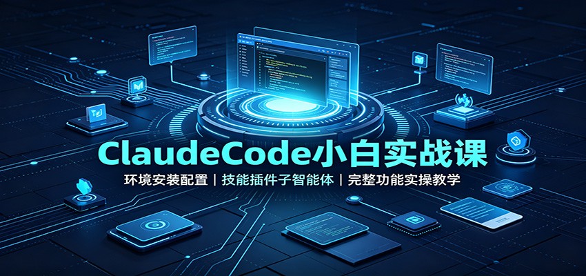 ClaudeCode小白实战课：环境安装配置，技能插件子智能体，完整功能实操教学-摇钱树