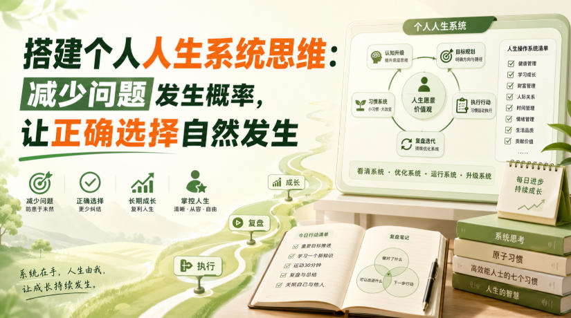 付费文章:搭建个人人生系统思维:减少问题发生概率,让正确选择自然发生-摇钱树