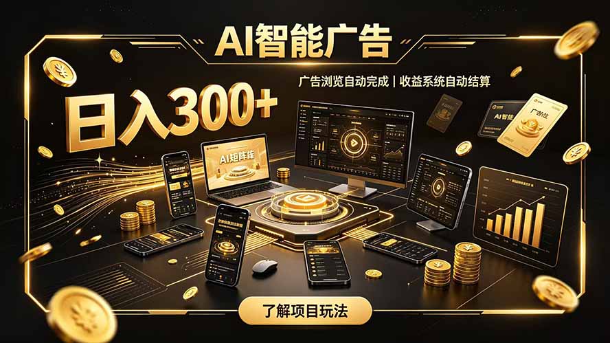 自研 AI 系统|轻资产起步|长期稳定收益|宝妈 上班族轻轻松松日入300+-摇钱树