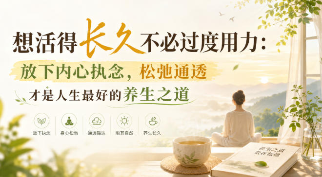 付费文章:想活得长久不必过度用力:放下内心执念,松弛通透才是人生最好的养生之道-摇钱树