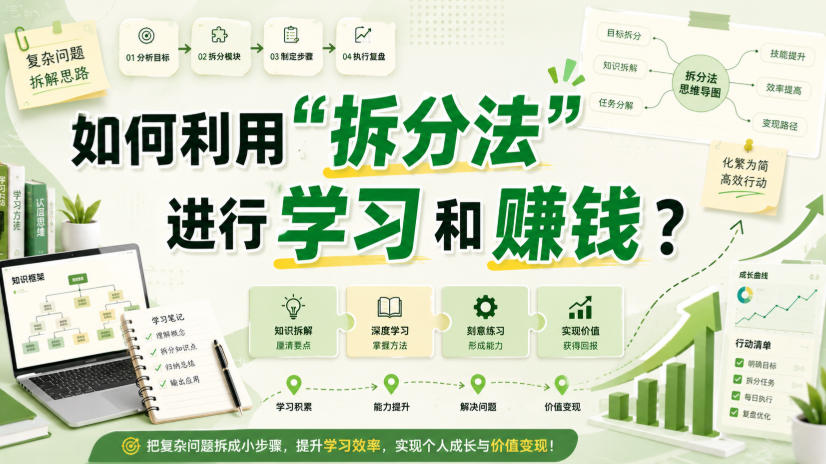 付费文章:如何利用“拆分法”进行学习和賺钱?-摇钱树