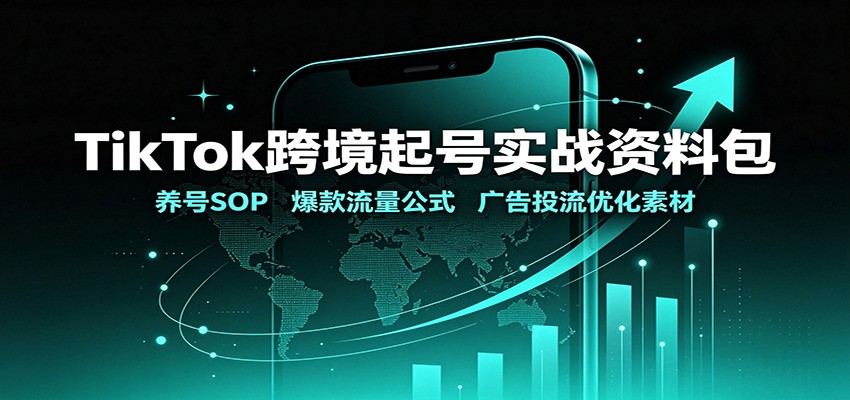 TikTok跨境起号实战资料包:养号SOP,爆款流量公式,广告投流优化素材-千帆创业