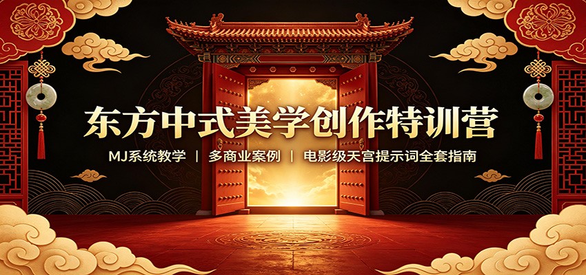 东方中式美学创作特训营:MJ系统教学,多商业案例,电影级天宫提示词全套指南-摇钱树