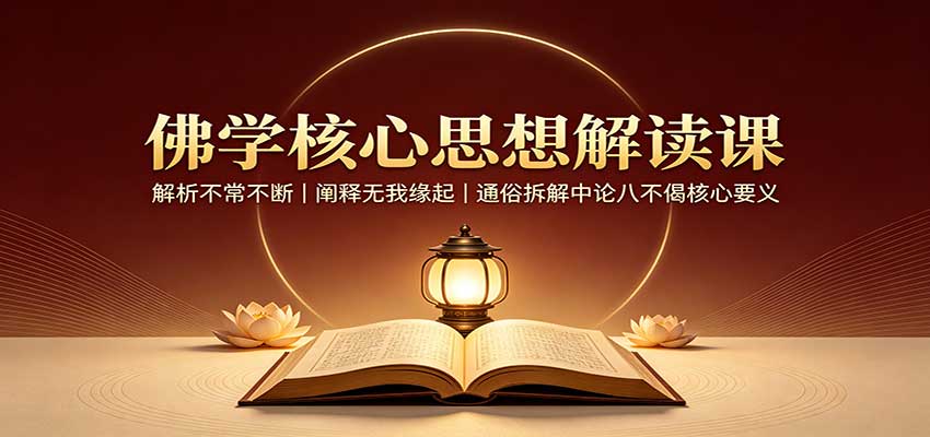 佛学核心思想解读课:解析不常不断,阐释无我缘起,通俗拆解中论八不偈核心要义-摇钱树
