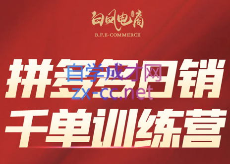 白凤电商·拼多多日销千单训练营(更新8月)-千帆创业