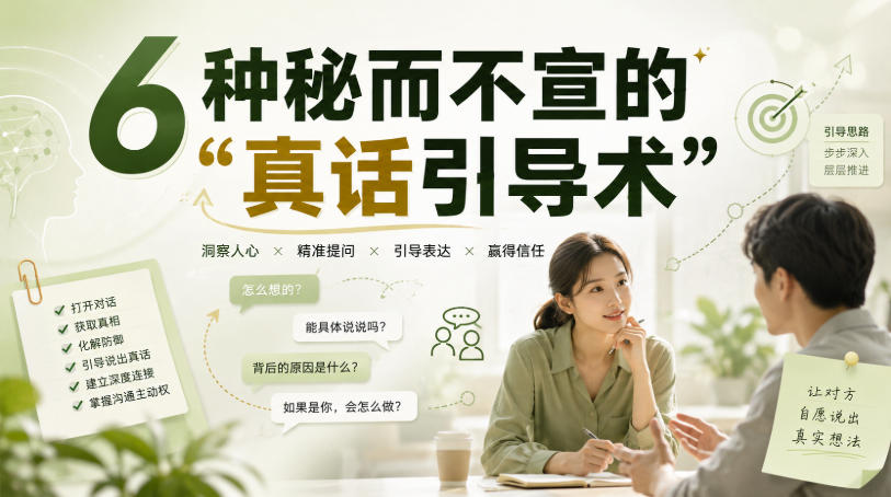 付费文章：6种秘而不宣的“真话引导术”-千帆创业