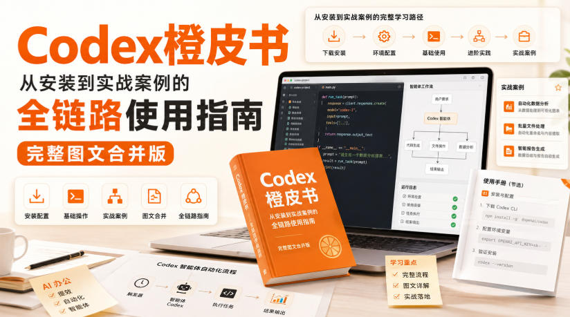 Codex橙皮书，从安装到实战案例的全链路使用指南，完整图文合并版-摇钱树