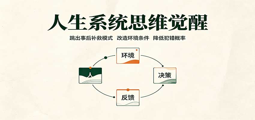 人生系统思维觉醒:跳出事后补救模式,改造环境条件,降低犯错概率-摇钱树