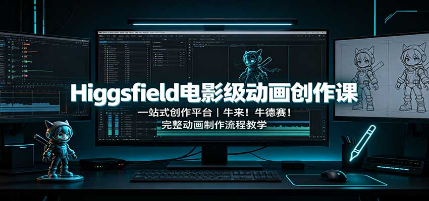 Higgsfield电影级动画创作课:一站式创作平台,牛来!牛德赛!完整动画制作流程教学-摇钱树