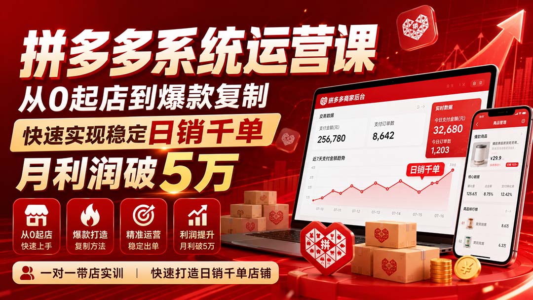 拼多多系统运营课(更新8月-摇钱树
