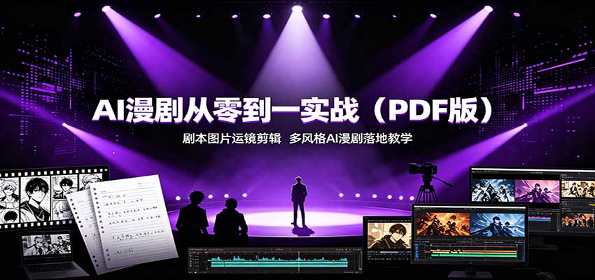 AI漫剧从零到一实战(PDF版)：剧本图片运镜剪辑，多风格AI漫剧落地教学-摇钱树