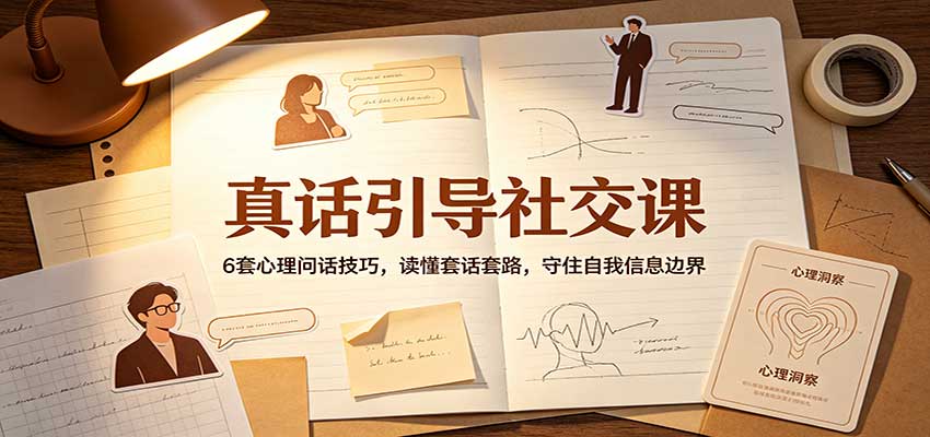 真话引导社交课:6套心理问话技巧,读懂套话套路,守住自我信息边界-摇钱树