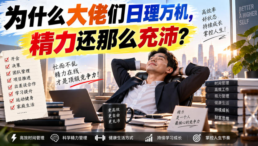 付费文章:为什么大佬们日理万机,精力还那么充沛?-摇钱树