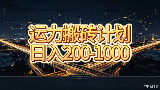 运力搬砖,风口项目。当日收益稳定200-1000。 每天仅需一小时,新人轻松上手。-日入300副业网