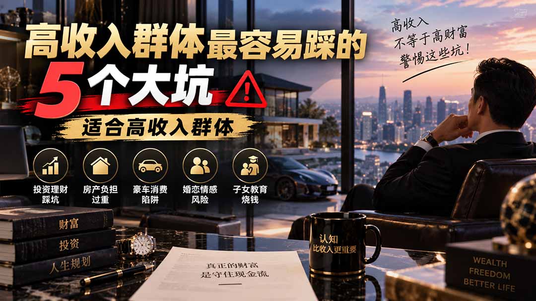 付费文章:高收入群体最容易踩的5个大坑,适合高收入群体-摇钱树