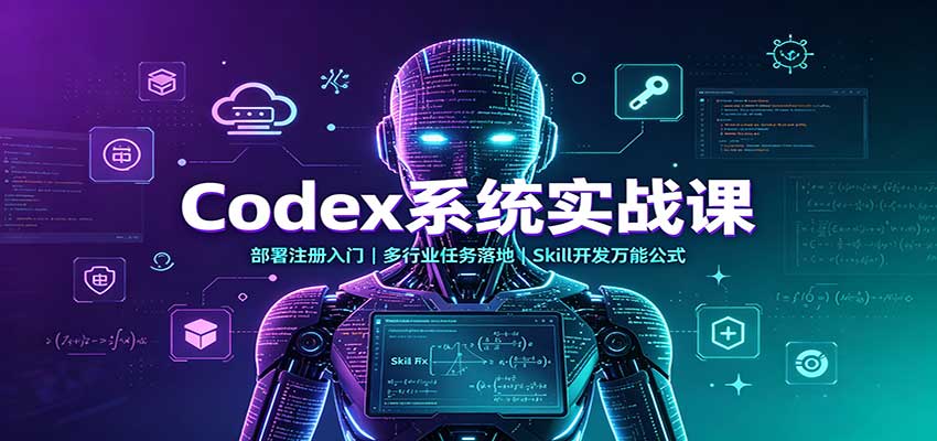 Codex系统实战课:部署注册入门,多行业任务落地,Skill开发万能公式-摇钱树