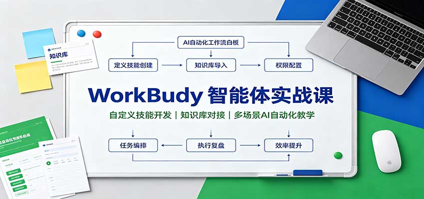 WorkBuddy智能体实战课:自定义技能开发,知识库对接,多场景AI自动化教学-盈科项目资源网
