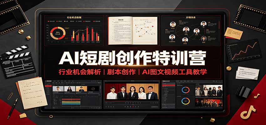 AI短剧创作特训营:行业机会解析,剧本创作,AI图文视频工具教学(文字版)-摇钱树